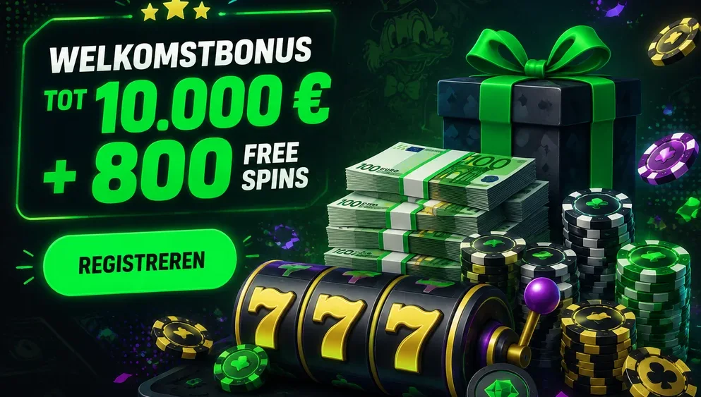geldstapel euro's met cadeaudoos en fiches